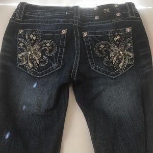 Miss Me dark wash blue jeans