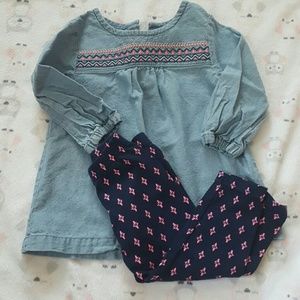 Baby girl denim outfit
