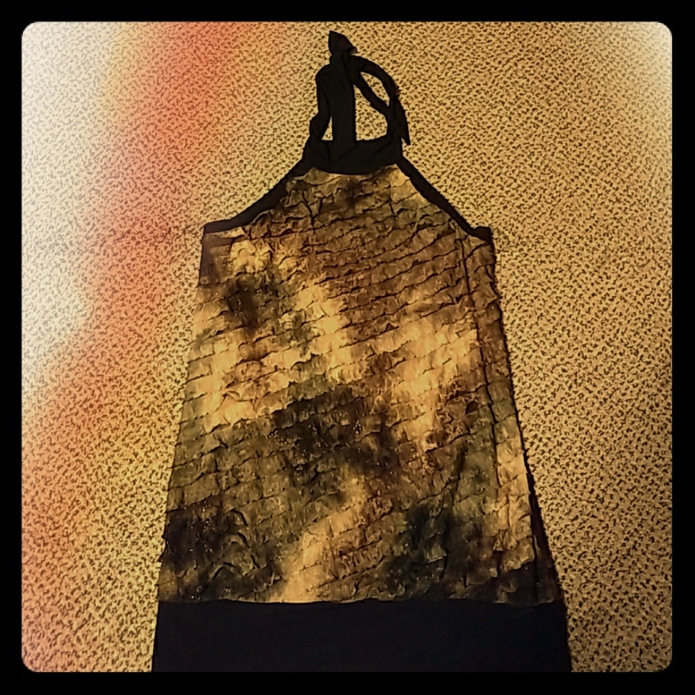 Shimmer Ruffle Halter