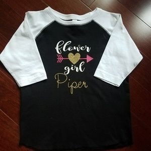 Personalized flower girl/bridesmaid shirts