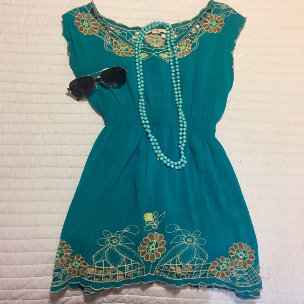 Turquoise top