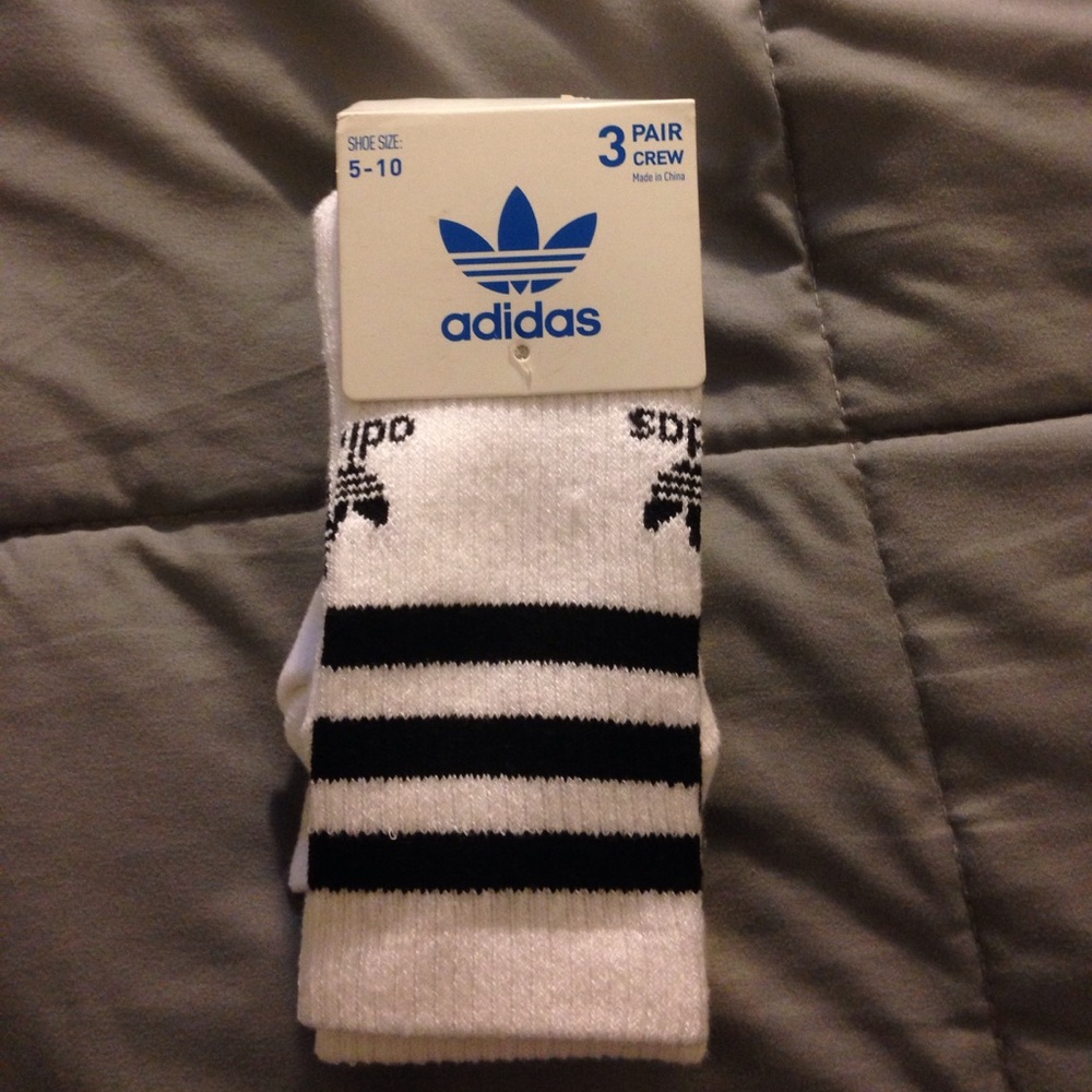 3-Pack of Adidas Crew Socks
