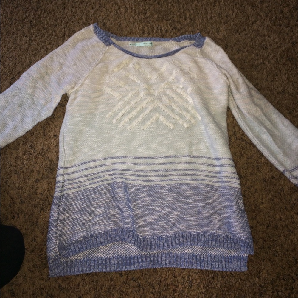 maurice's blue sweater medium