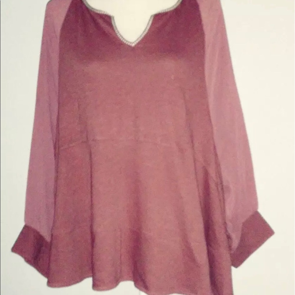 ANTHROPOLOGIE AKEMI+KIN SHEER SLEEVE DOLMAN TOP