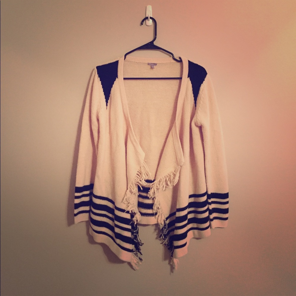 Fringed Open Cardigan