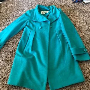 Turquoise pea coat