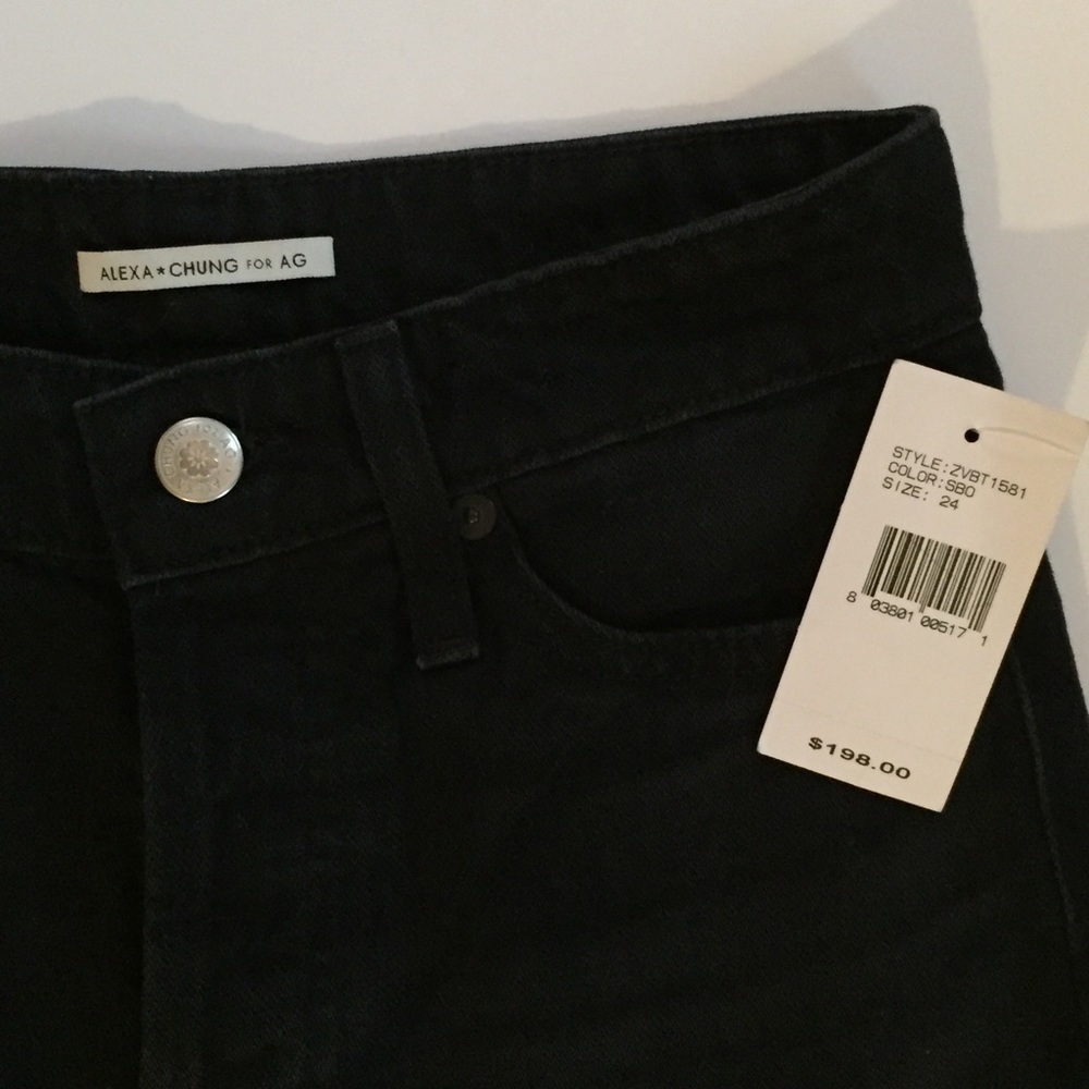 Black high waisted 24 sz jeans Alexa Chung for AG
