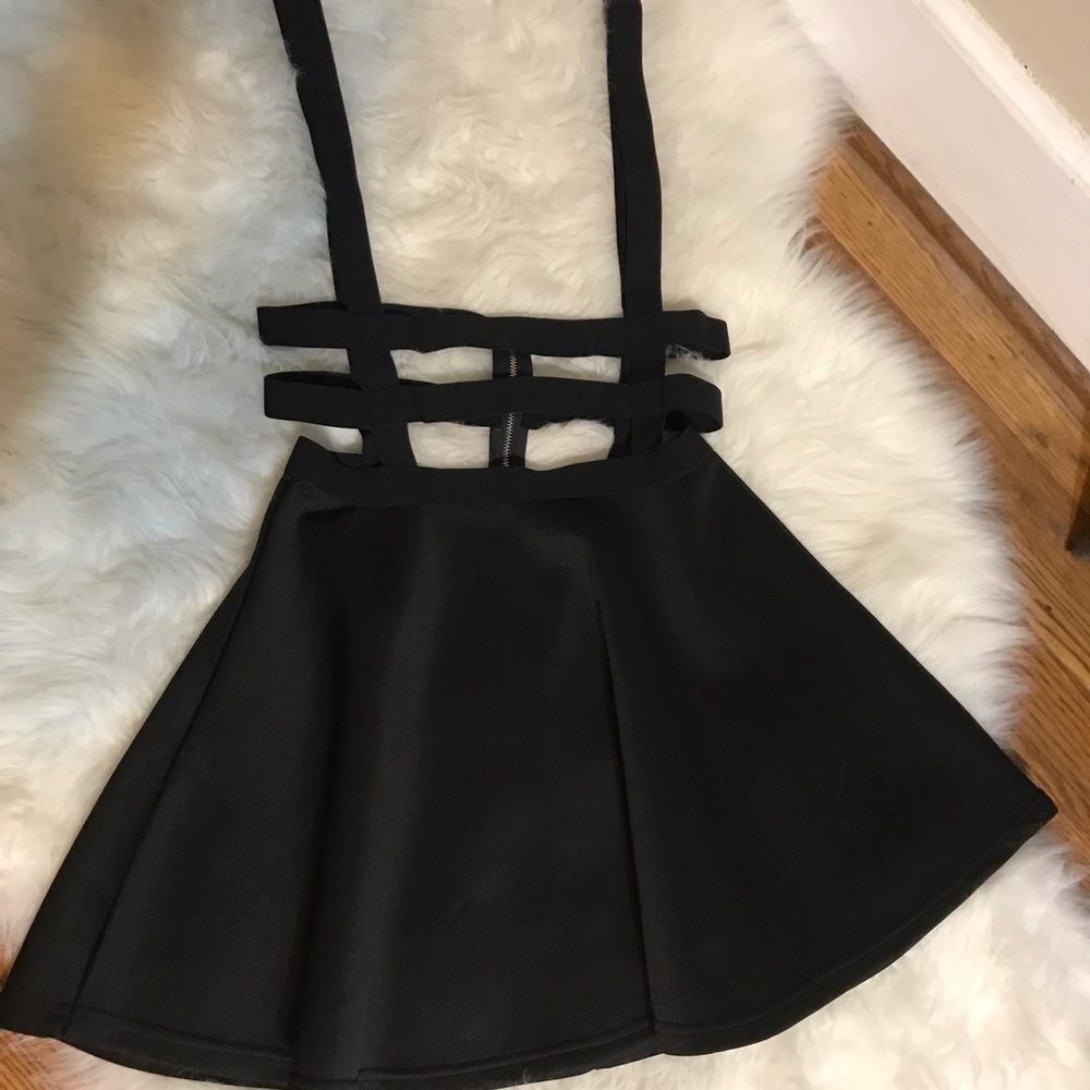 Suspender skater skirt