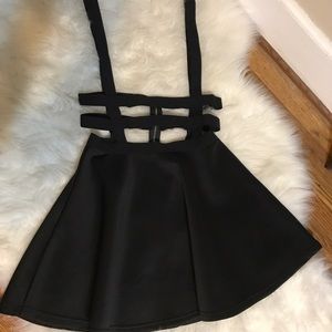 Suspender skater skirt