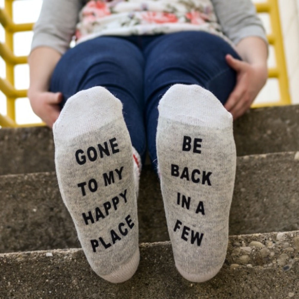 SOLD OUT! Happy Place Socks - Picture 3 of 3