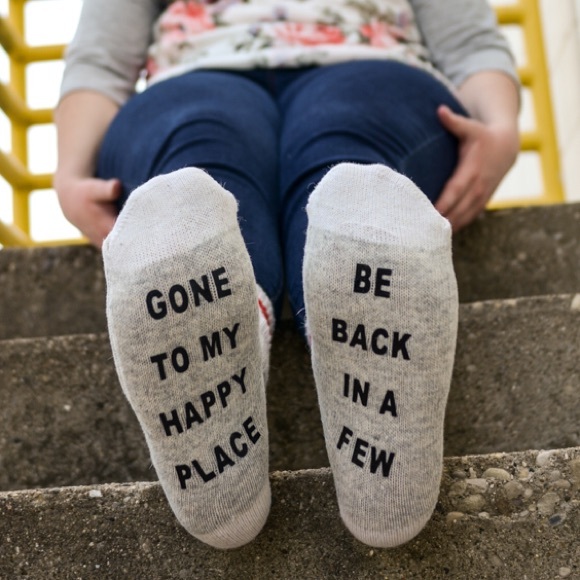 SOLD OUT! Happy Place Socks - Picture 3 of 3