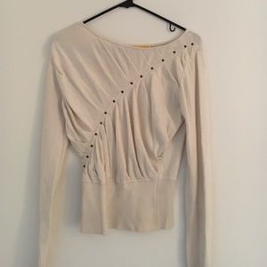 Catherine Malandrino grommet sweater size medium