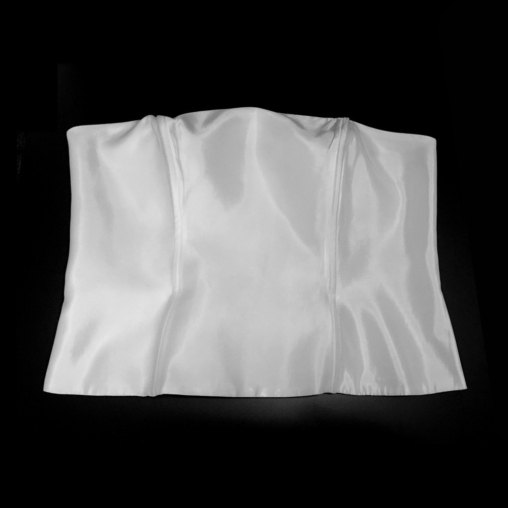 MICHAEL ANGELO WHITE SATIN CORSET