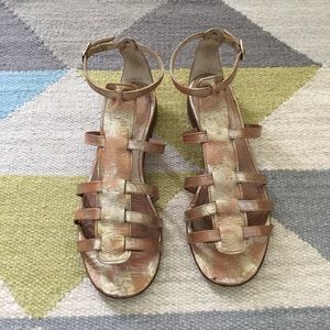 Patent leather gladiator Sandals 6.5 Wide