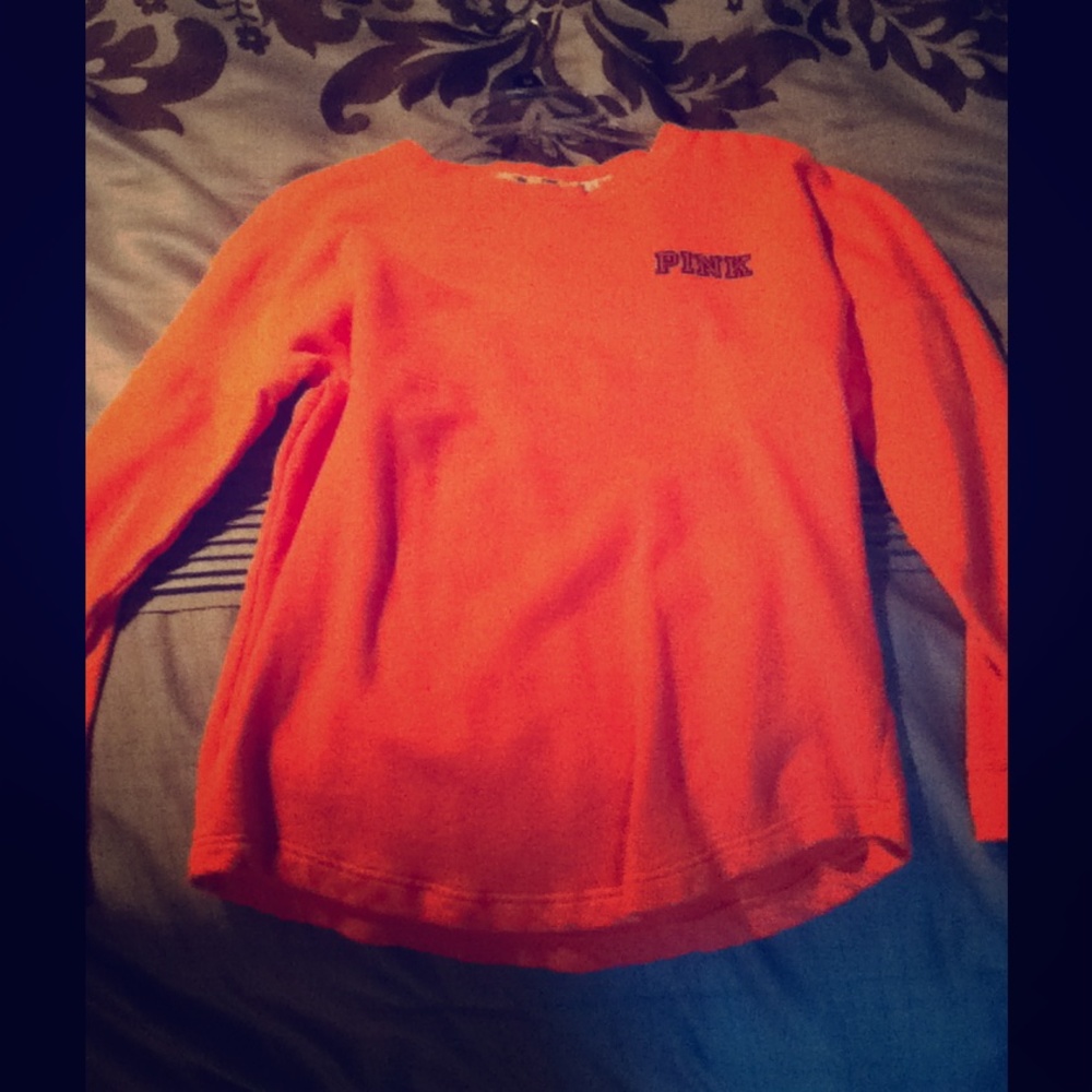 VS PINK peach color long sleeve top