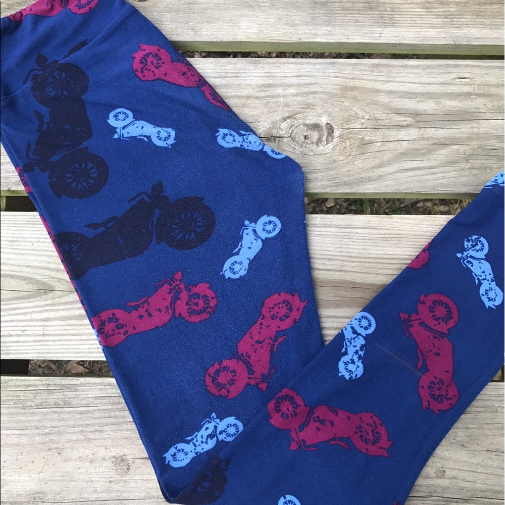 Lularoe OS leggings "Motorcycles"