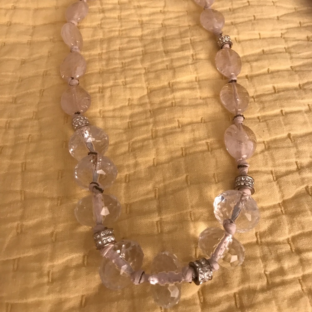 Blush colored Anthropologie necklace - Picture 2 of 6