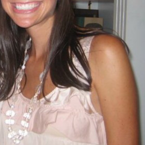 Blush colored Anthropologie necklace - Picture 5 of 6