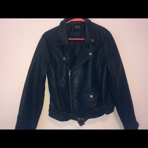 Black Belted Moto Jacket