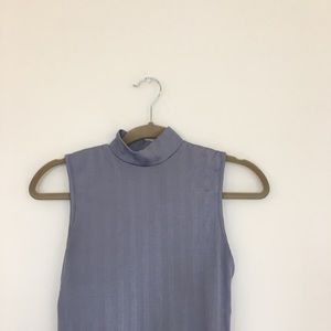 VINTAGE BLUE SLEEVELESS MOCKNECK BODYSUIT 🕊