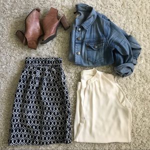 NWT Loft Printed Skirt