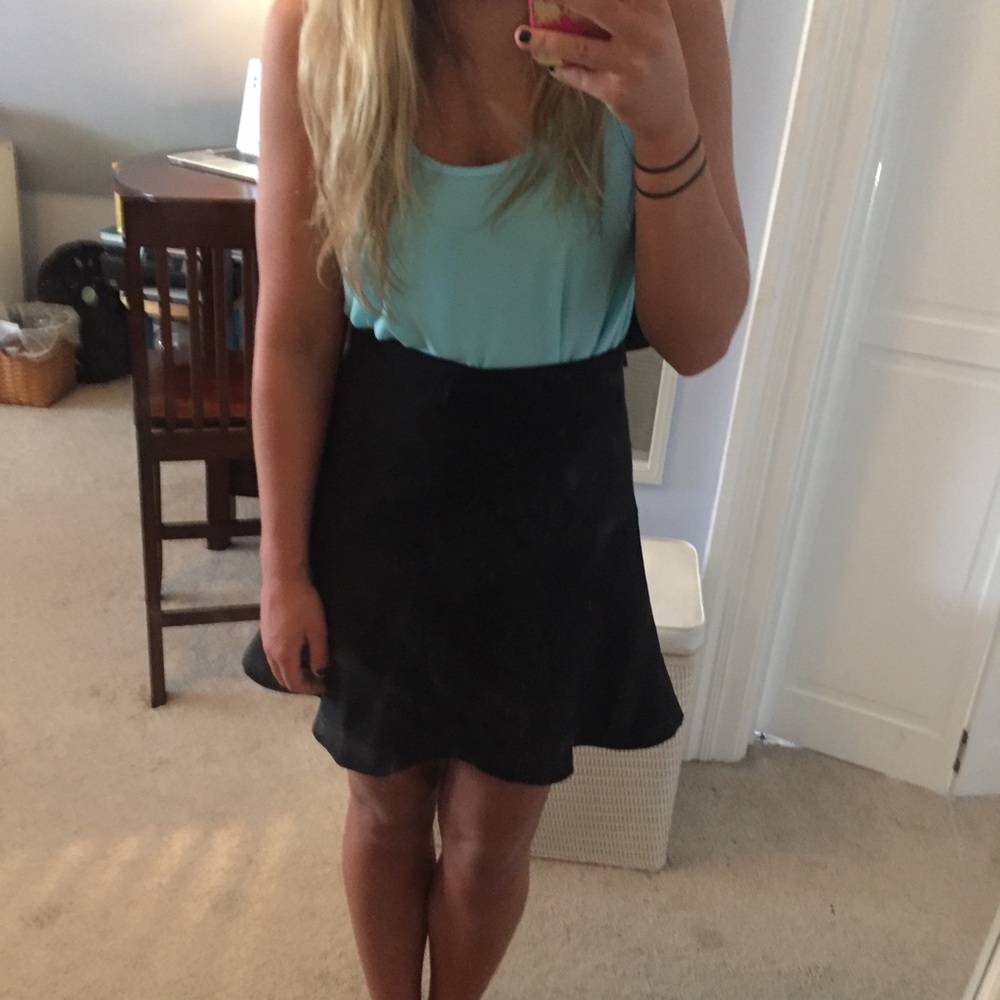 Black Flare Loft Skirt