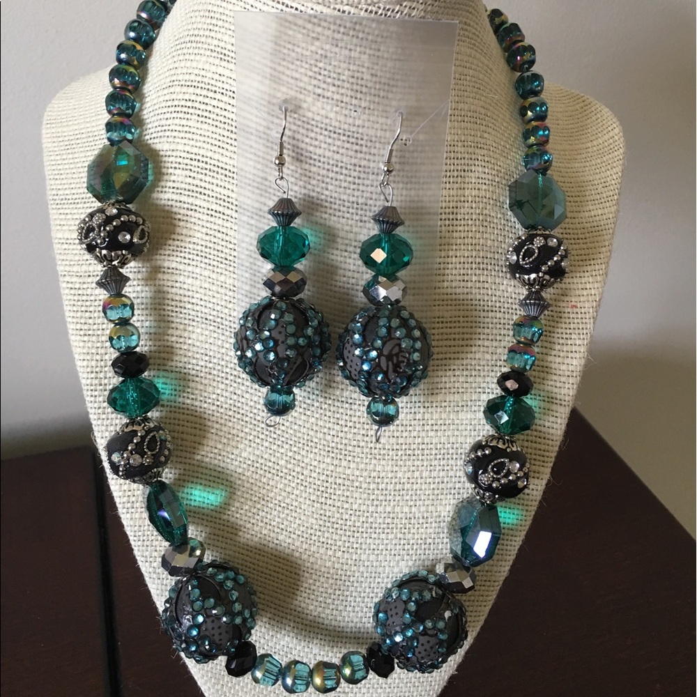 Necklace and earrings