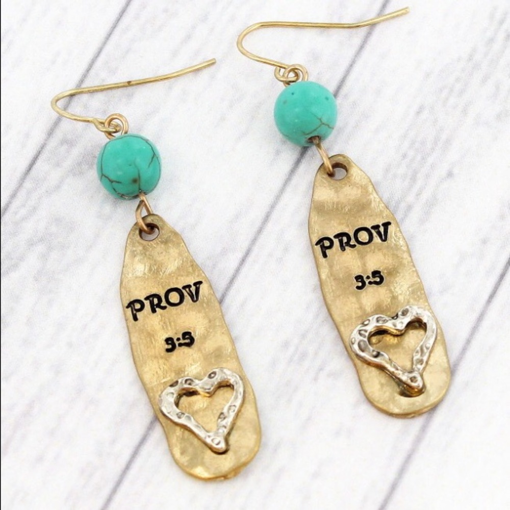 Proverbs 3:5 Earrings