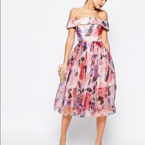 NWOT Asos salon floral midi prom dress