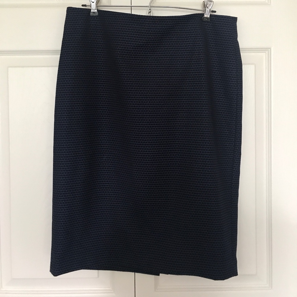 Blue and Black Pencil Skirt