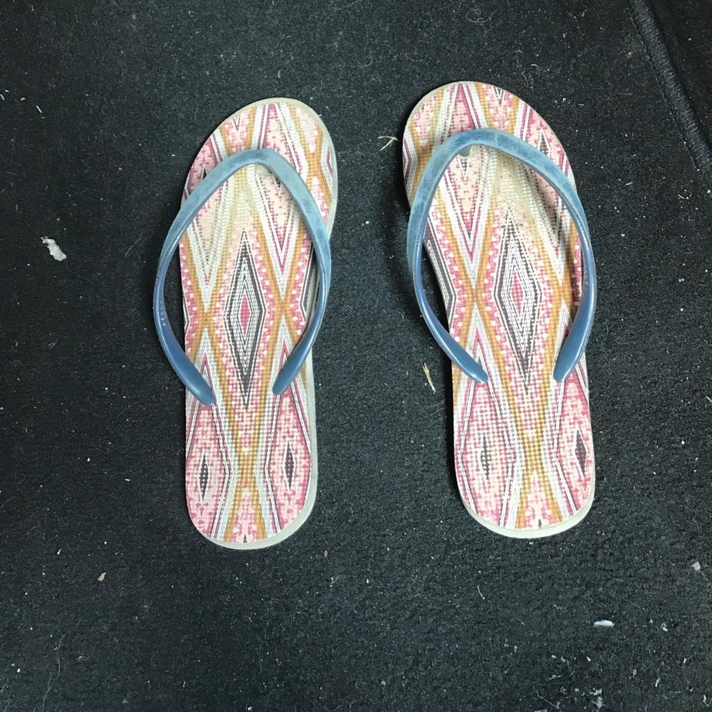 Aztec flip flops
