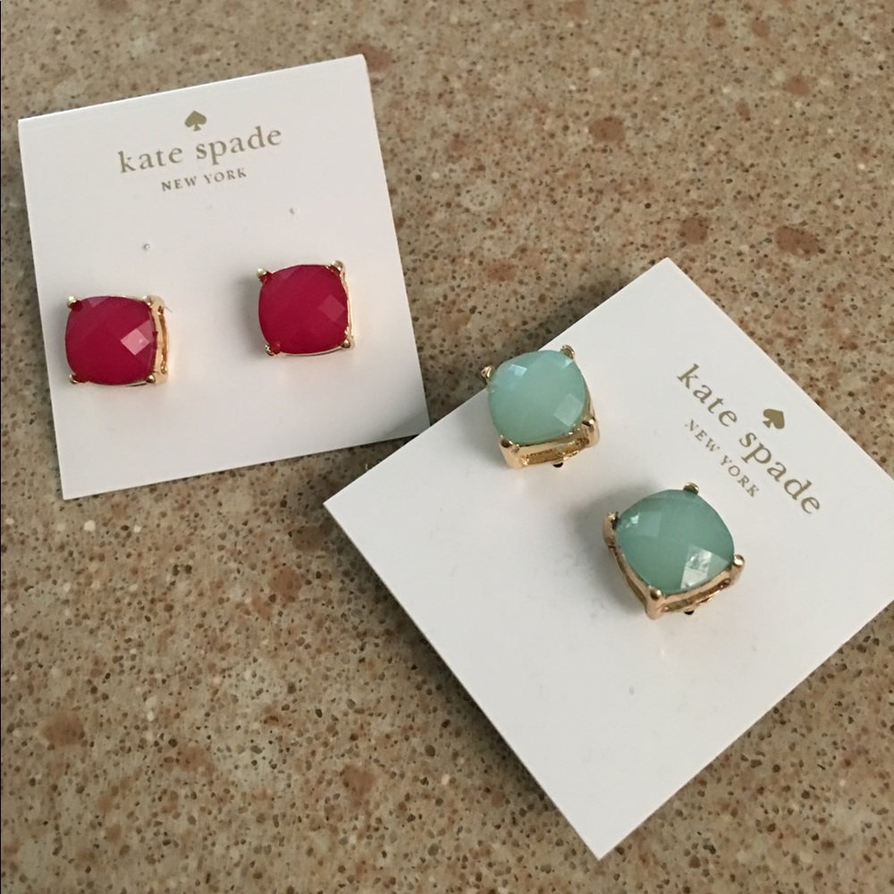 Kate Spade Earrings x2 Pink and Green