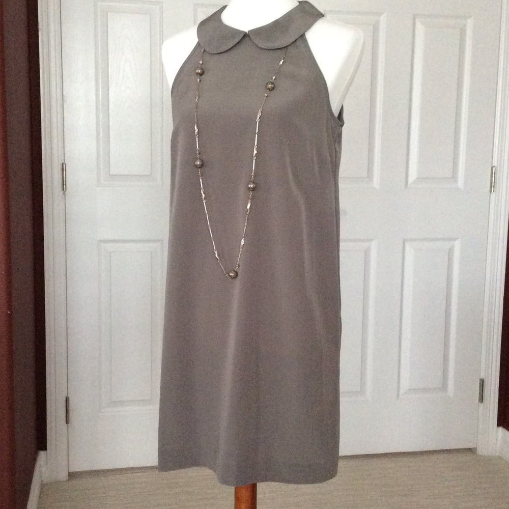 BCBGeneration gray peter pan collared dress