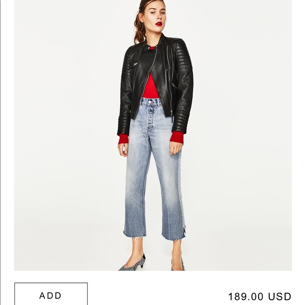 Zara Leather Biker Jacket