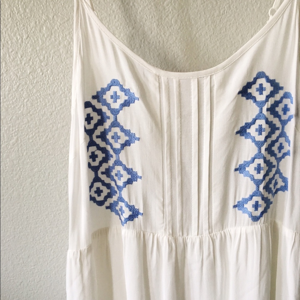 NWT white babydoll tank midi dress