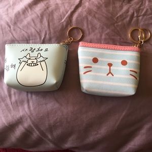 Set of 2 Kawaii Style Coin Purses
