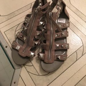 Dolce vita taupe sandals w grommets