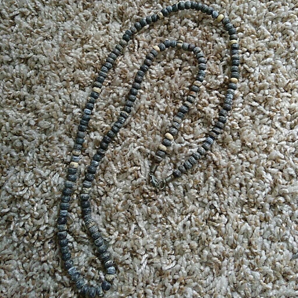 Vintage grey Stones necklace