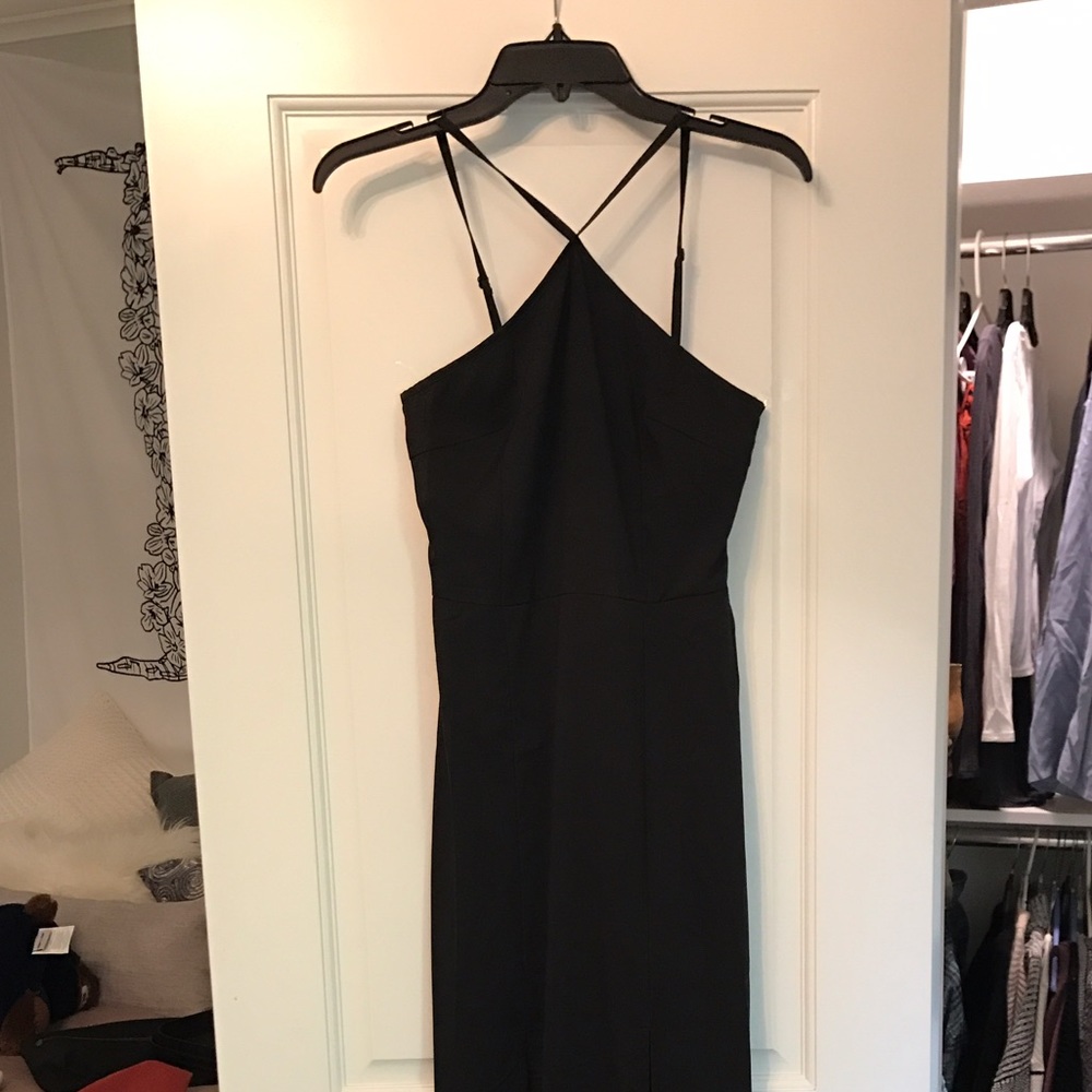 New floor-length black dress from missguided