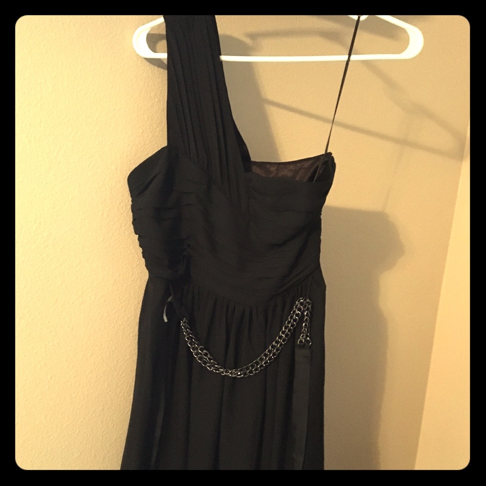 Express chiffon one shoulder dress