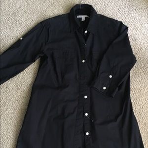 BLACK cotton fitted dress thats perfect for work