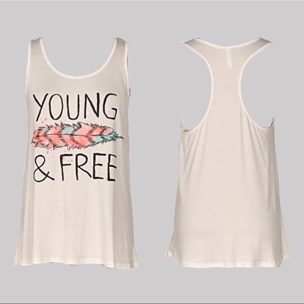 ๐FINAL PRICEโผ๏ธYOUNG AND FREE RACERBACK TANK TOP - Picture 2 of 2