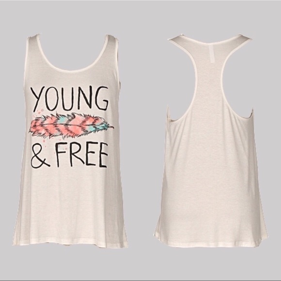 🆑FINAL PRICE‼️YOUNG AND FREE RACERBACK TANK TOP - Picture 2 of 2