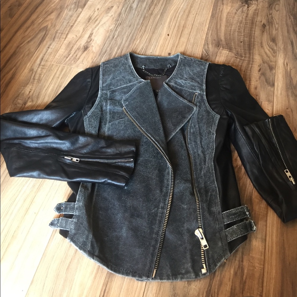 Black leather jacket