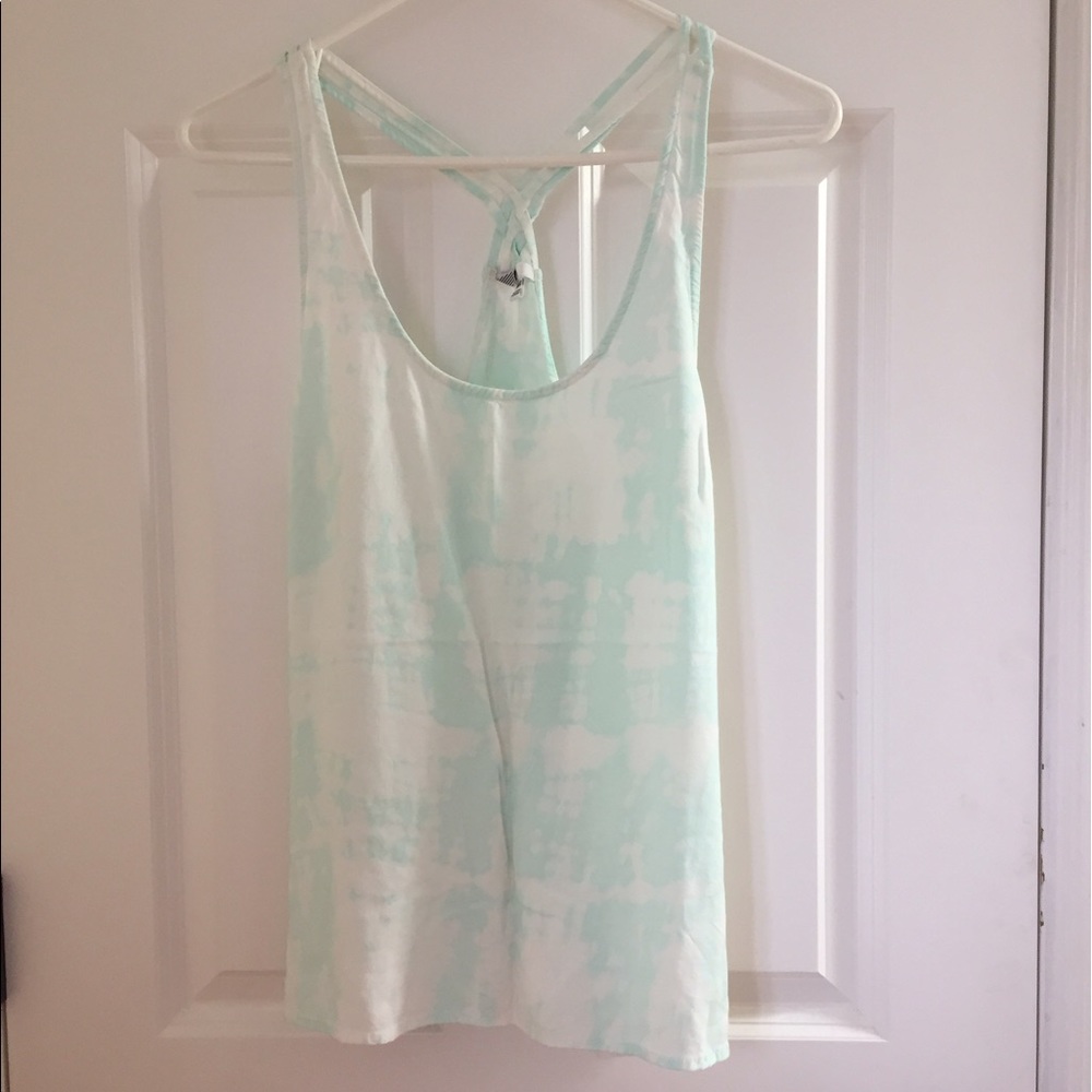 ☀️ Volcom strappy blue tie die tank top