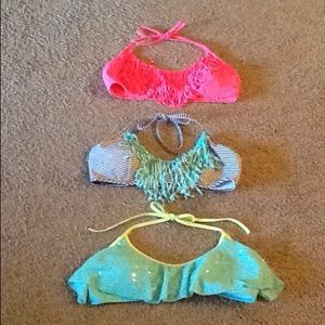 Victoria's Secret swimsuit halter top lot, large