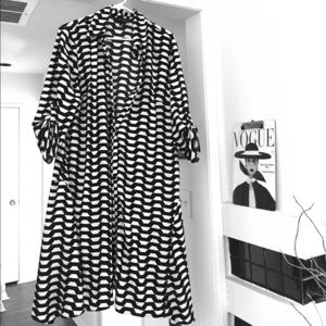Vintage B&W Duster Jacket