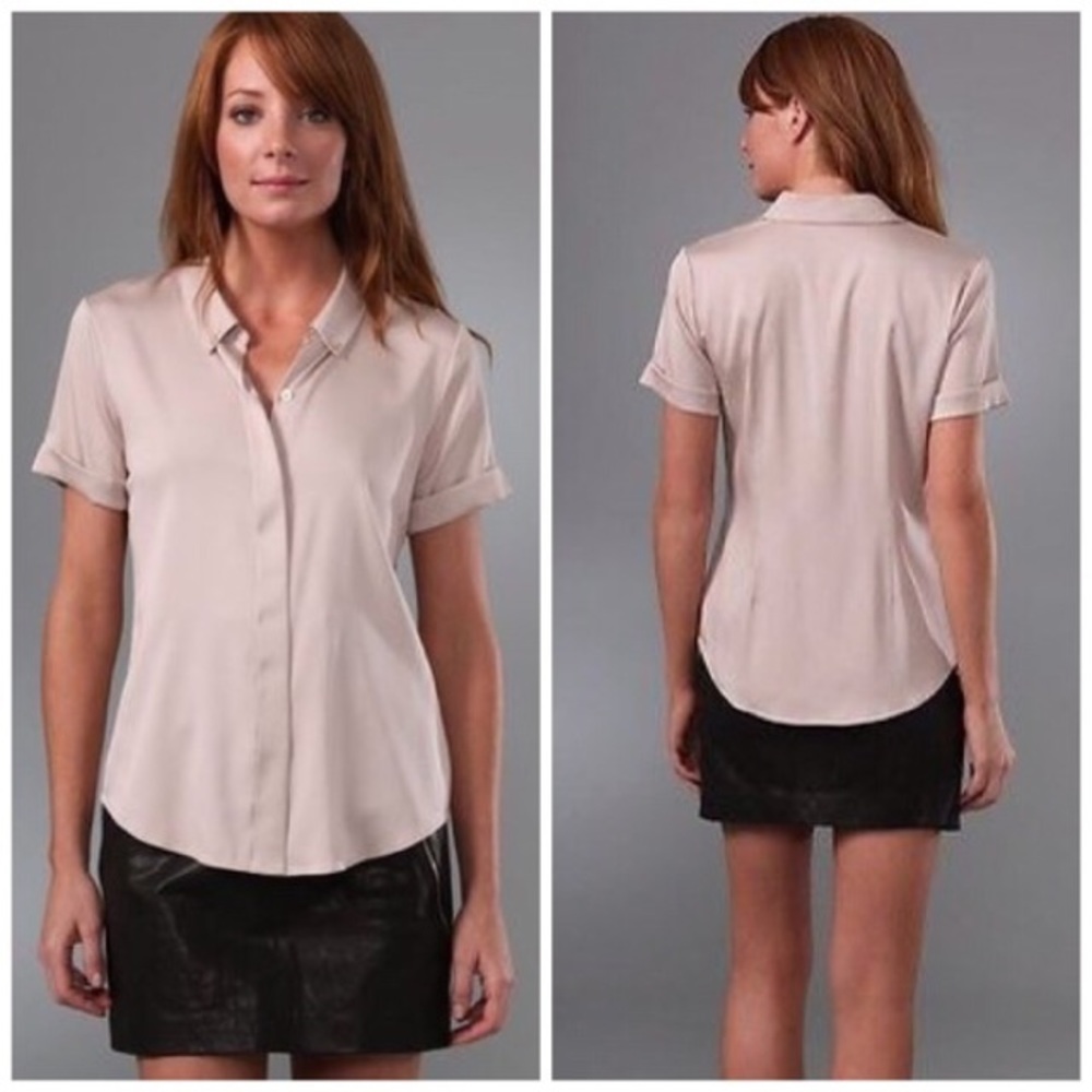 Theory Trullie Blouse - pink/nude
