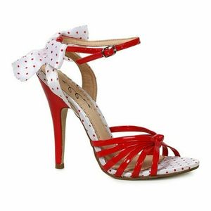 Ellie Sally Red & White Polka Dot Pinup Heels