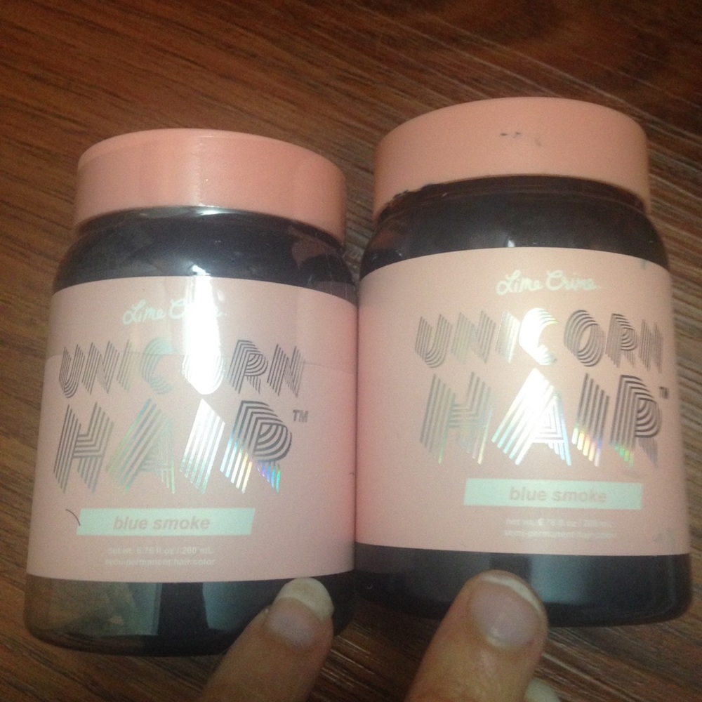 Lime crime blue smoke unicorn hair dye. Limecrime